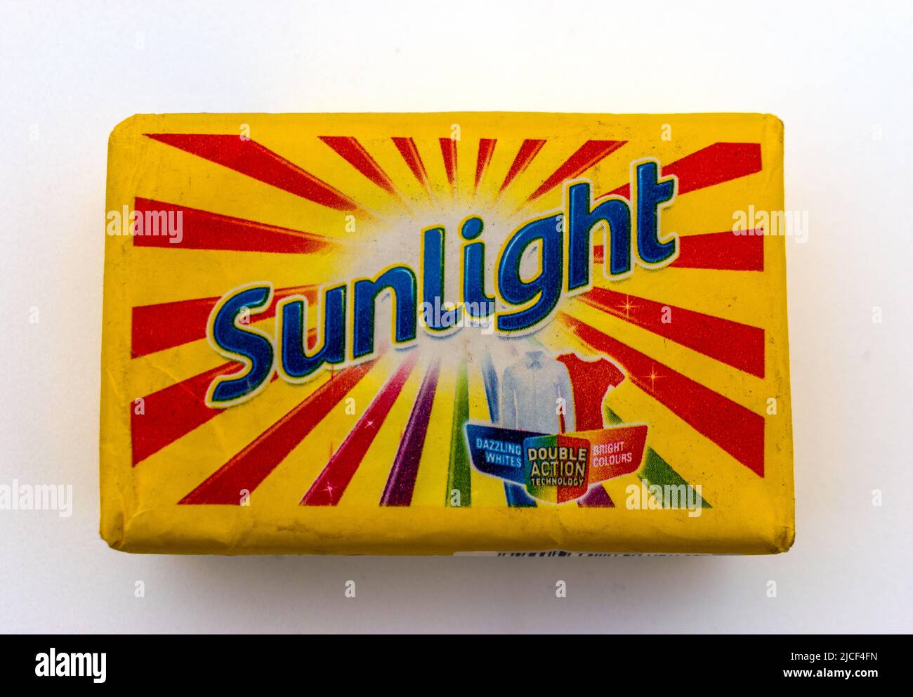 Kolkata, India - June 11, 2022: Top view of famous indian detergent soap brand Sunlight. Stock Photo