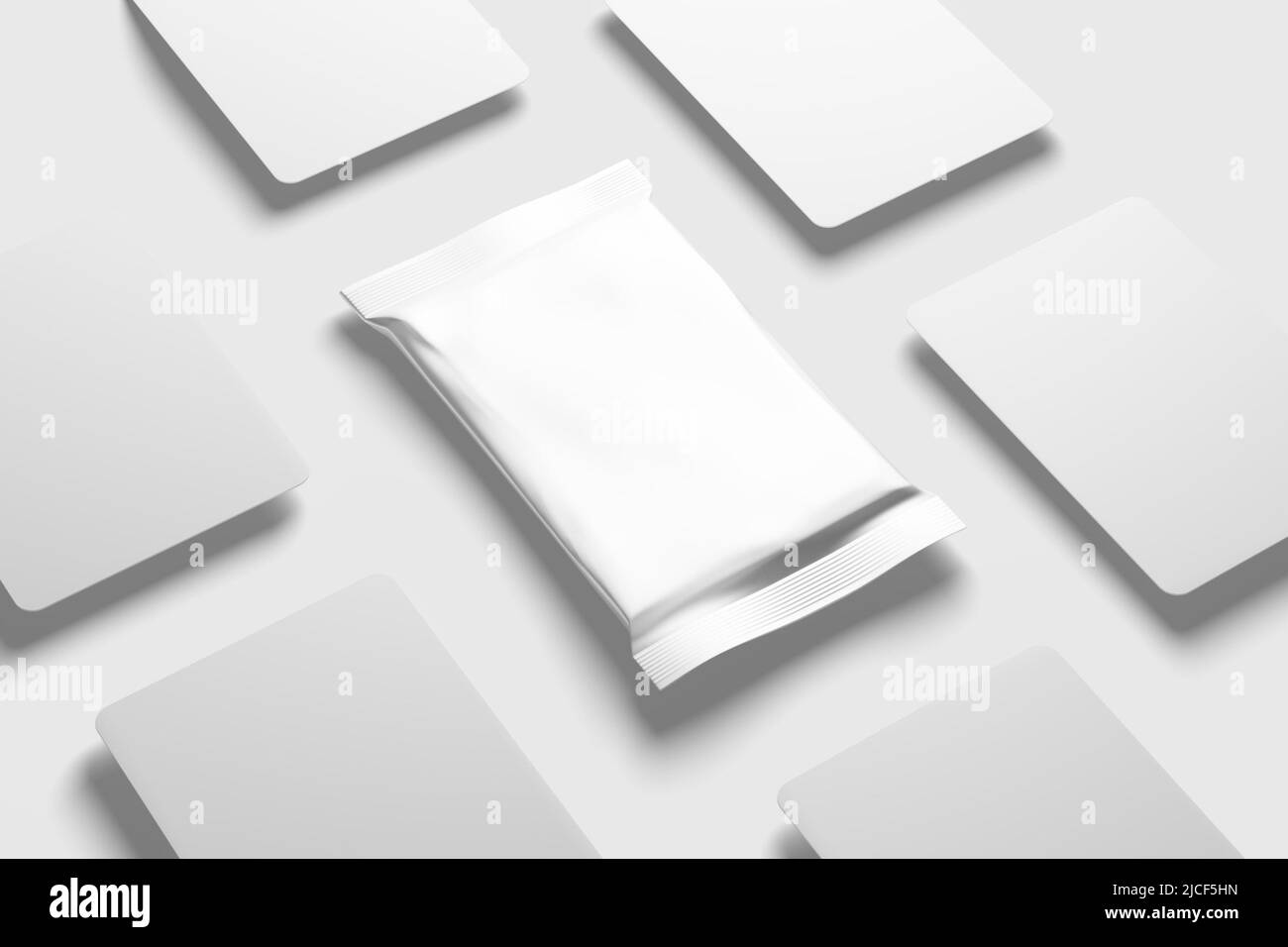 Trading Card Packaging 3D Rendering White Blank Mockup Stock Photo Alamy