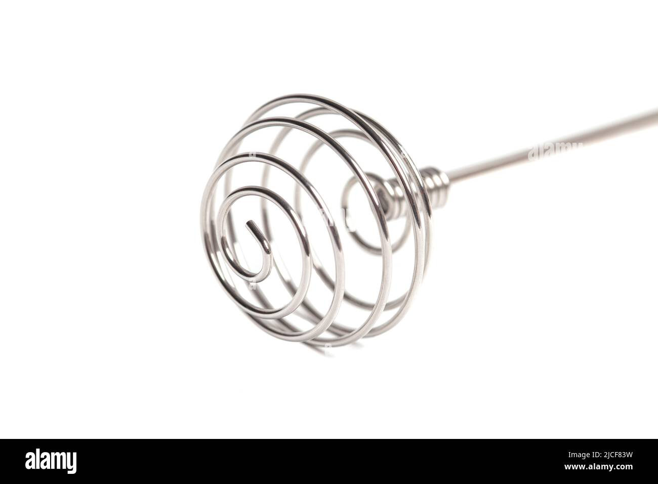 Stainless steel honey dipper on white background Stock Photo Alamy
