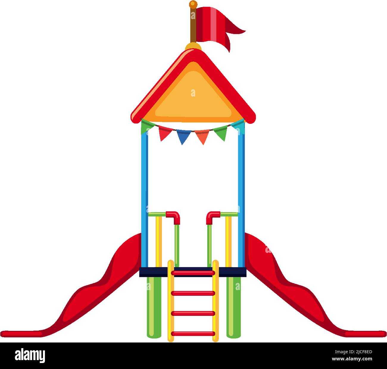 Outdoor playground slide for kids illustration Stock Vector Image & Art