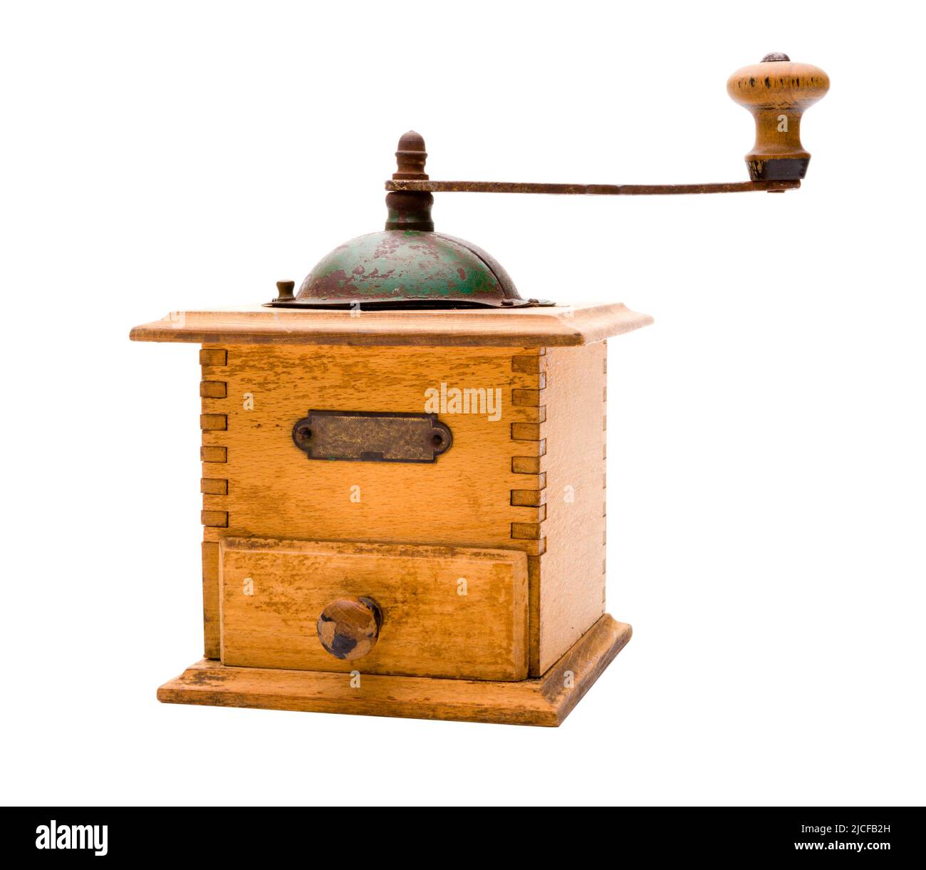 old coffee grinder isolated on white background Stock Photo Alamy