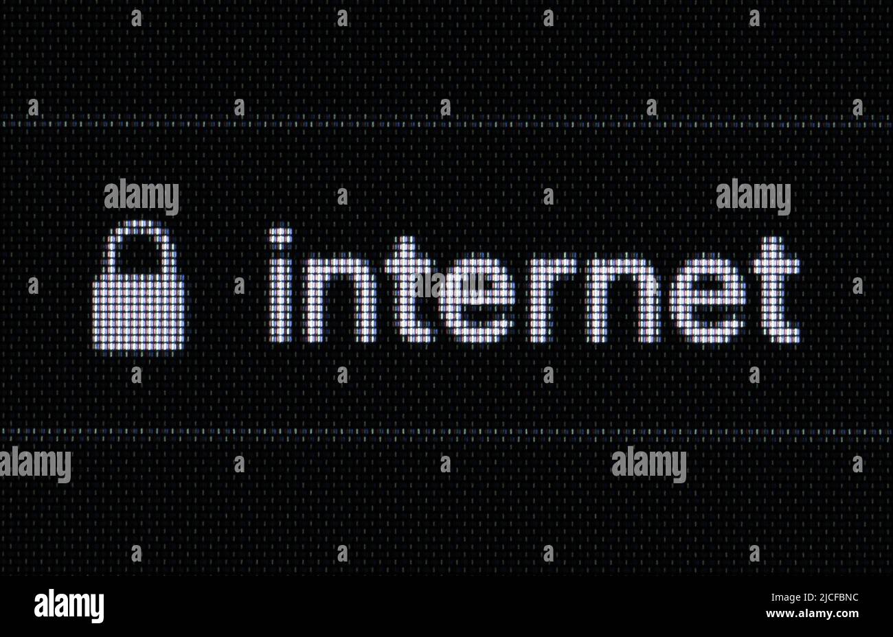 Rottweil, Germany. 13th June, 2022. The lettering internet and a symbol ...