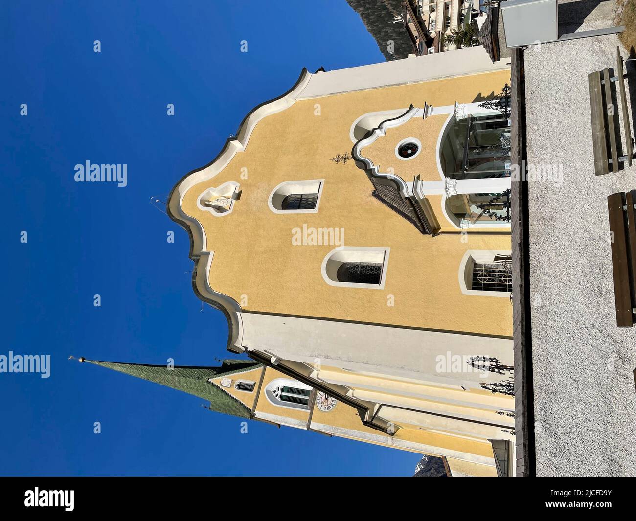 St nicholas parish church in ischgl hires stock photography and images