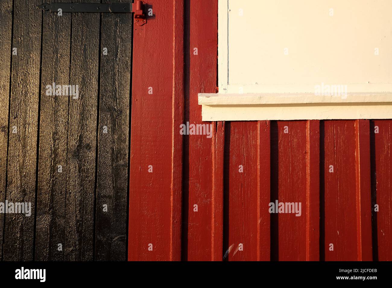 Sweden, Bohuslän, Grebbestad, wooden house, detail Stock Photo