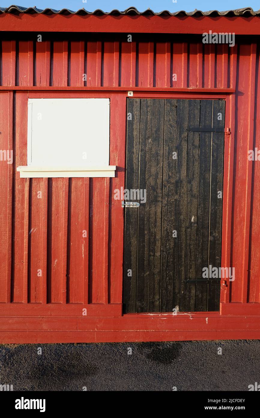 Sweden, Bohuslän, Grebbestad, wooden house, detail Stock Photo