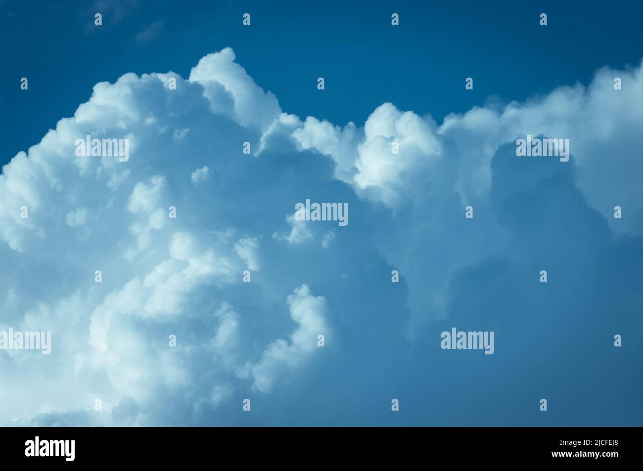 Beautiful clouds in the blue sky.  Blue sky with clouds background. Stock Photo