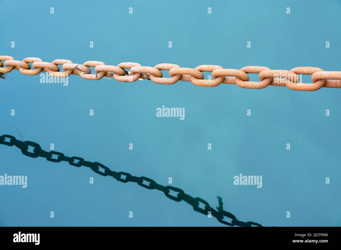 Norway, rusty anchor chain. Stock Photo