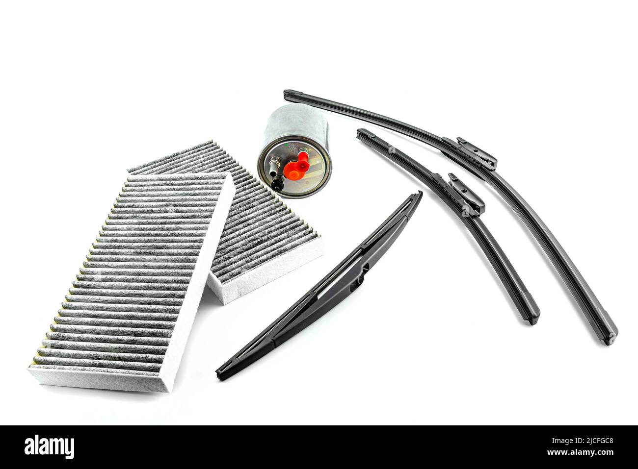 A set of new consumable parts for a car consisting of a carbon cabin