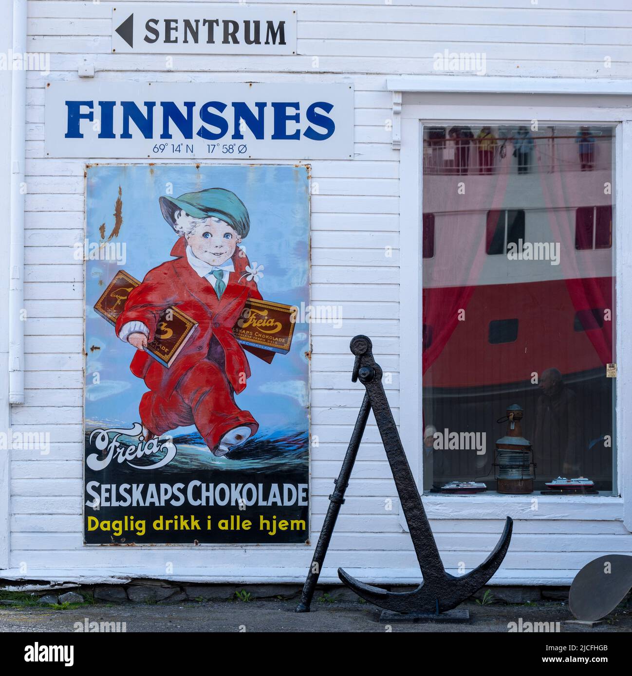 Norway, Troms og Finnmark, in the harbor of Finnsnes. Stock Photo