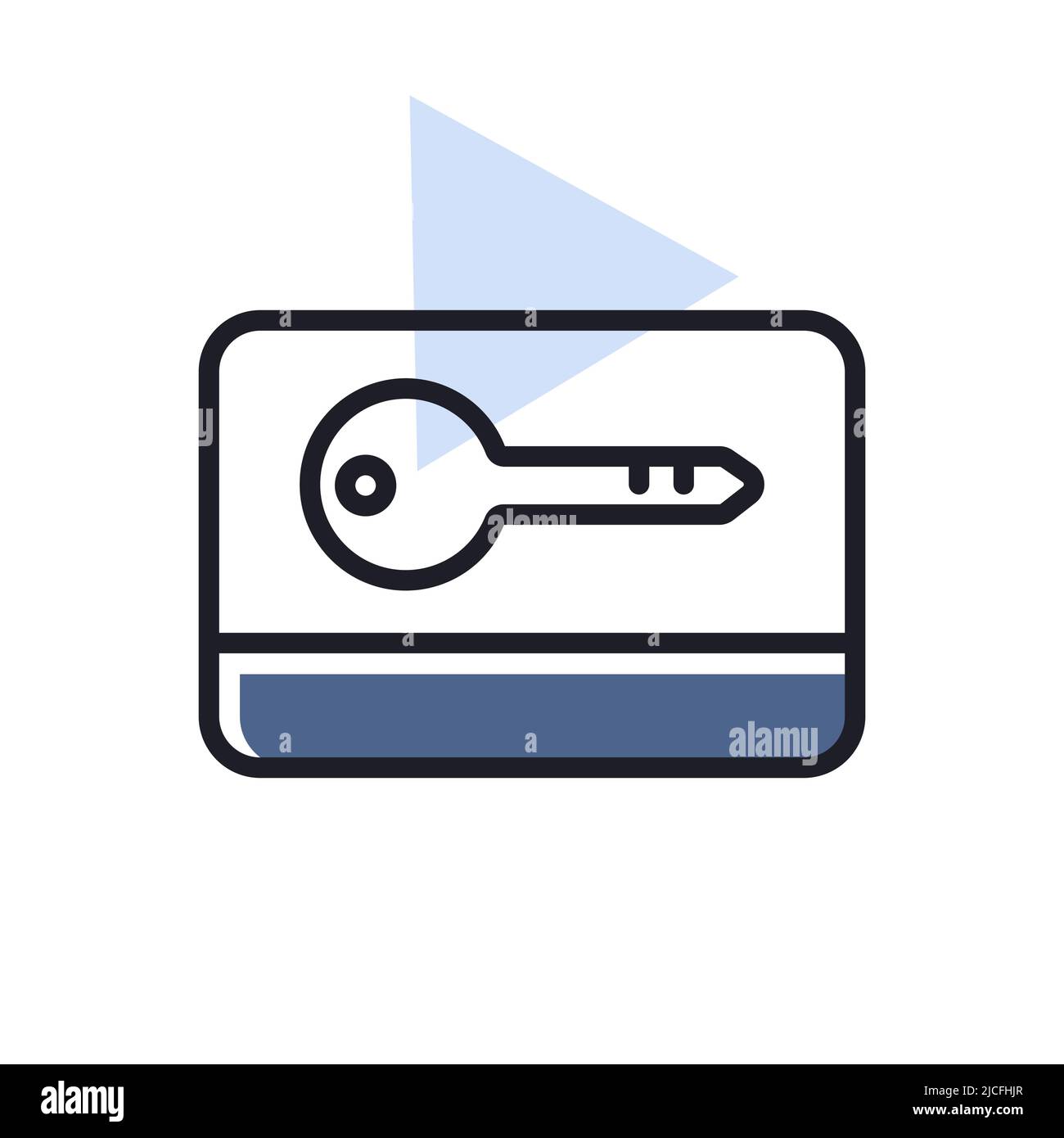 Card key flat vector isolated icon. Graph symbol for travel and tourism ...