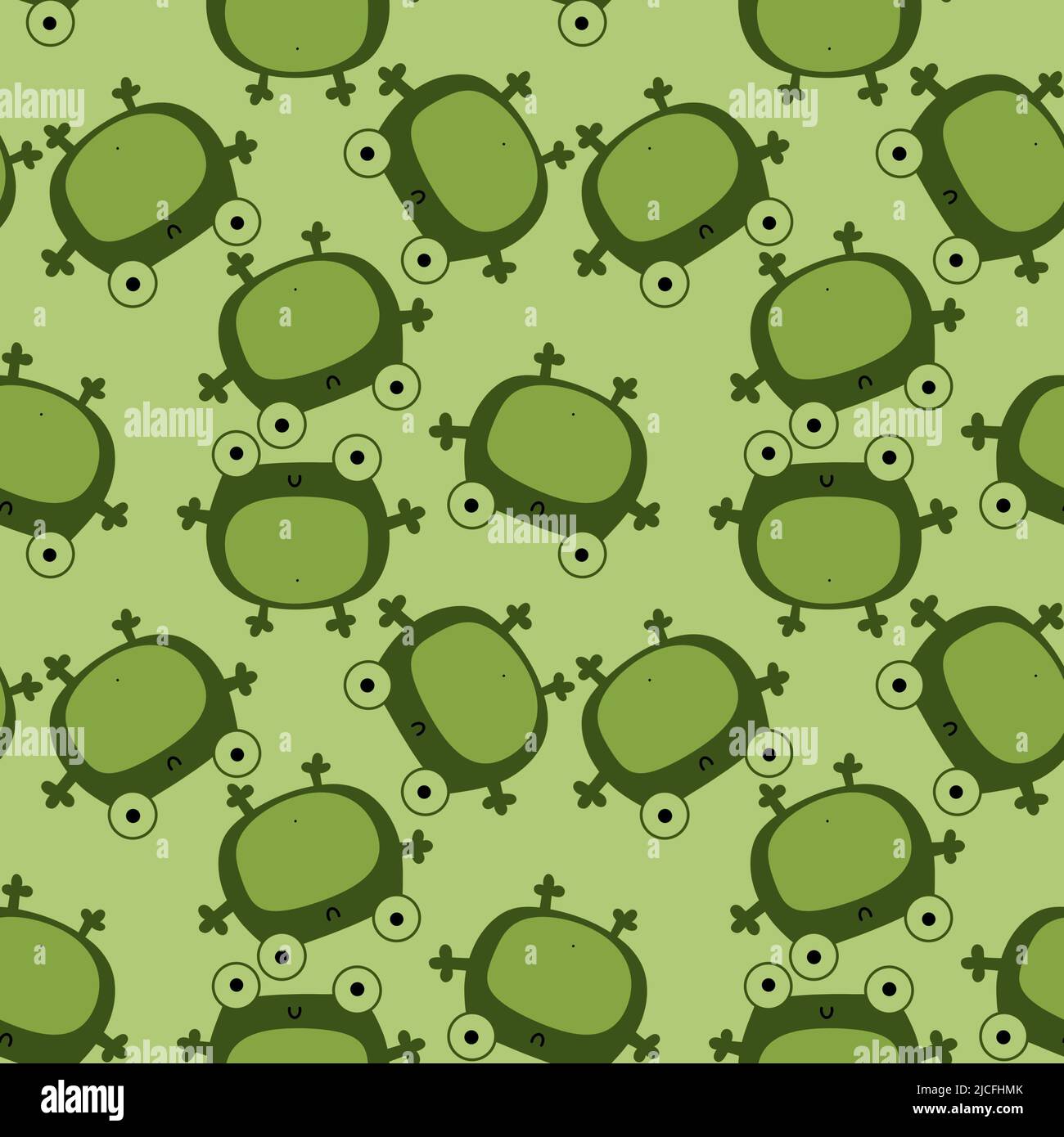 Cartoon seamless kawaii frogs pattern for kids and kindergarten and ...