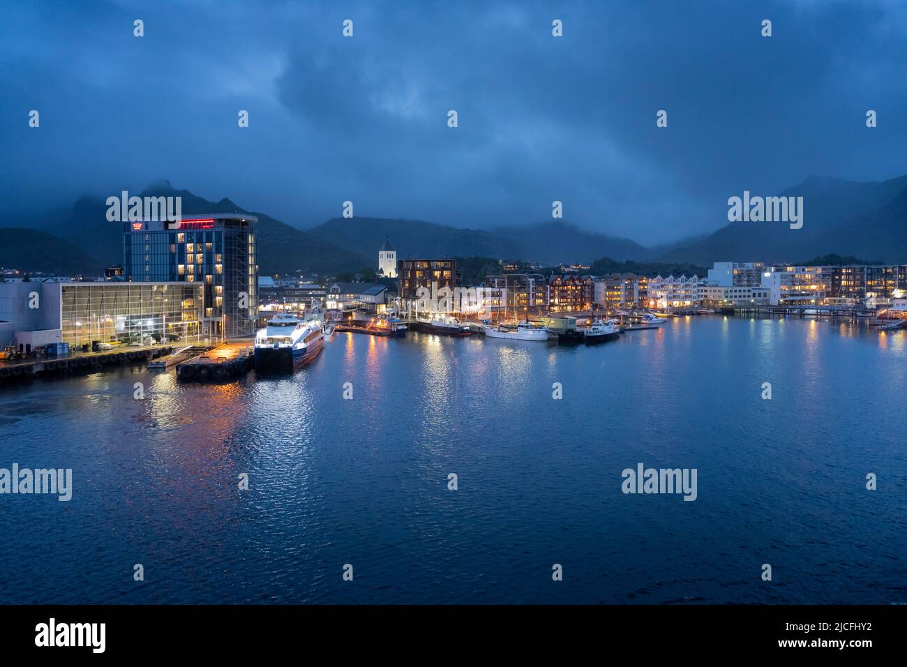 Norway, Nordland, Lofoten, view of Svolvær Stock Photo - Alamy