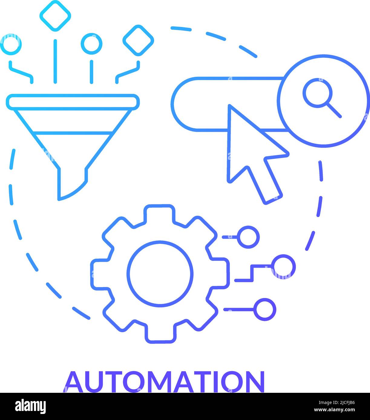 Automation blue gradient concept icon Stock Vector Image & Art - Alamy