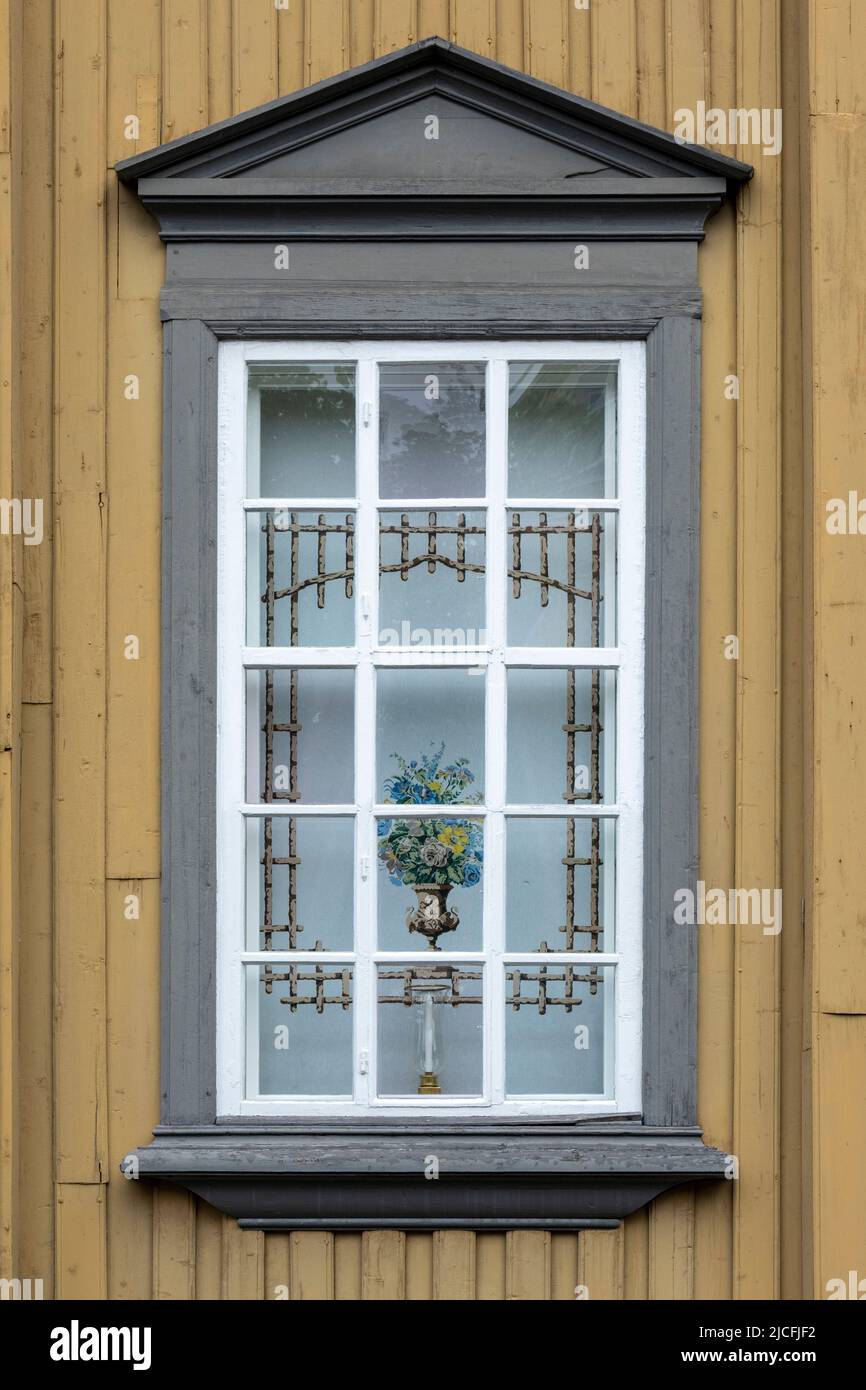 Norway, Trøndelag, Trondheim, classicistic old facade of Stiftsgarden. Stock Photo