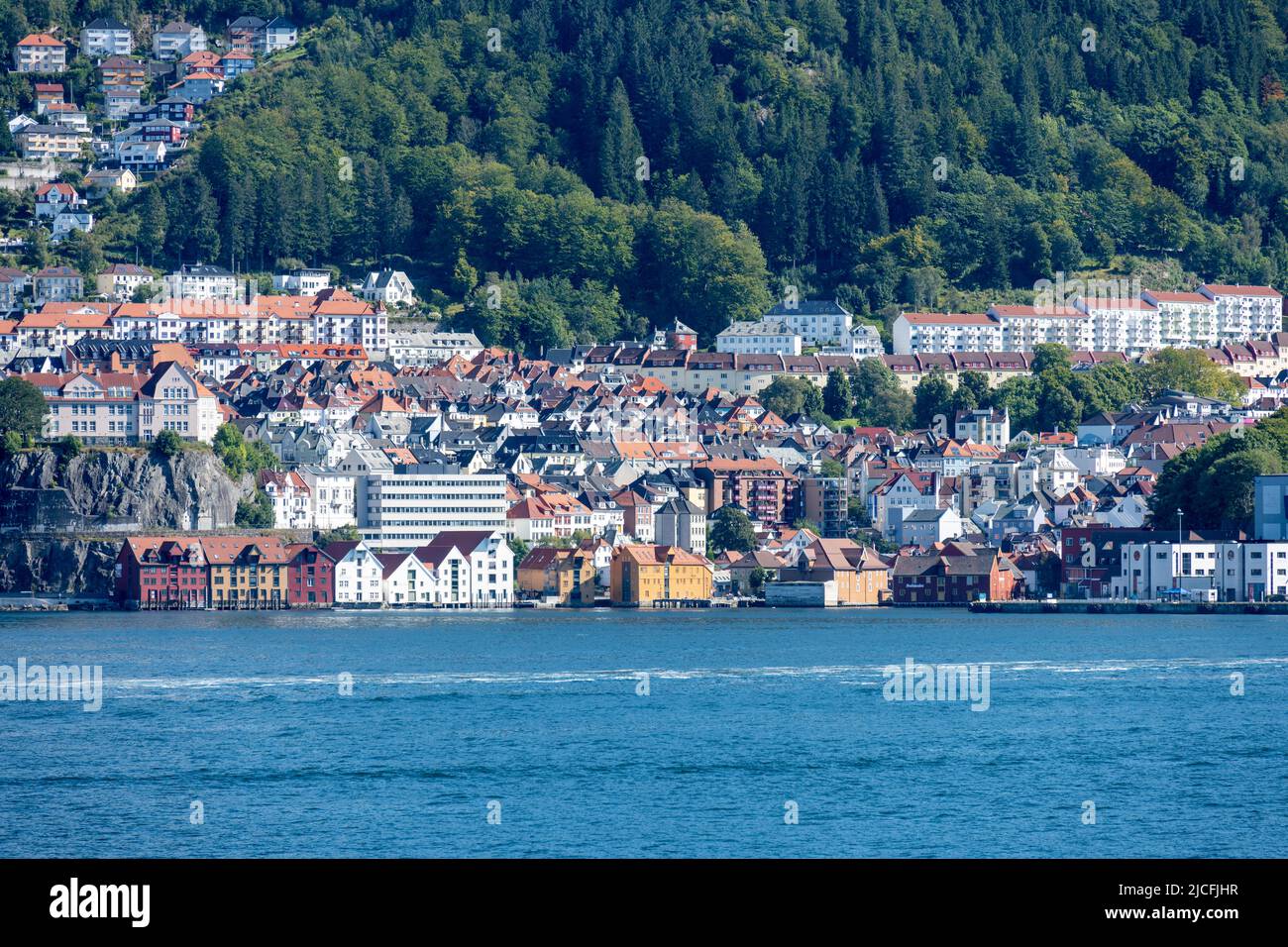 Norway, Vestland, Bergen, view of Sandviken district. Stock Photo
