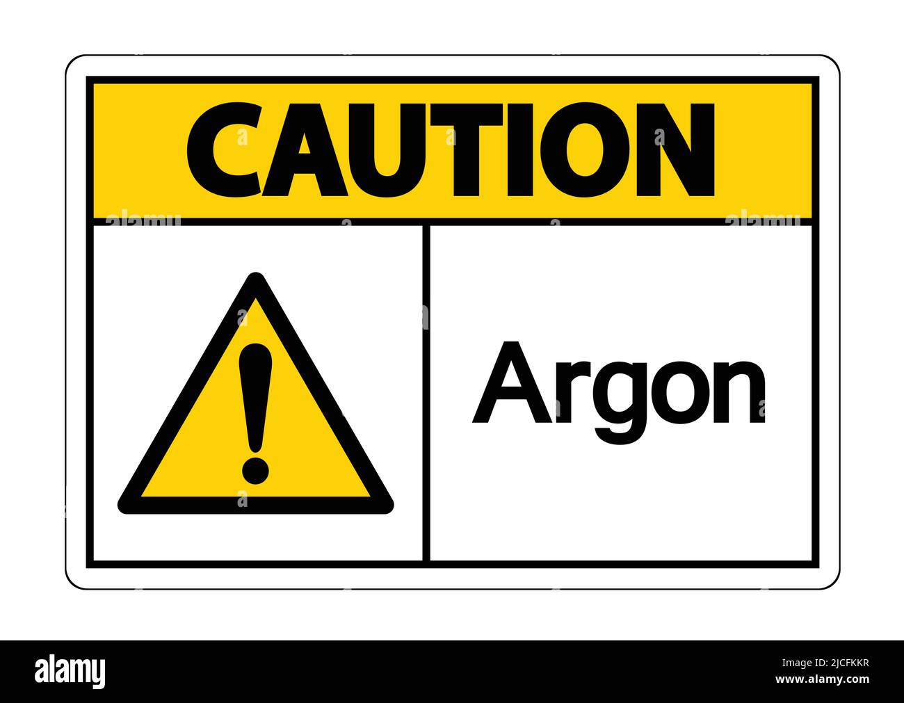 Caution Argon Symbol Sign Isolate On White Background,Vector Illustration Stock Vector