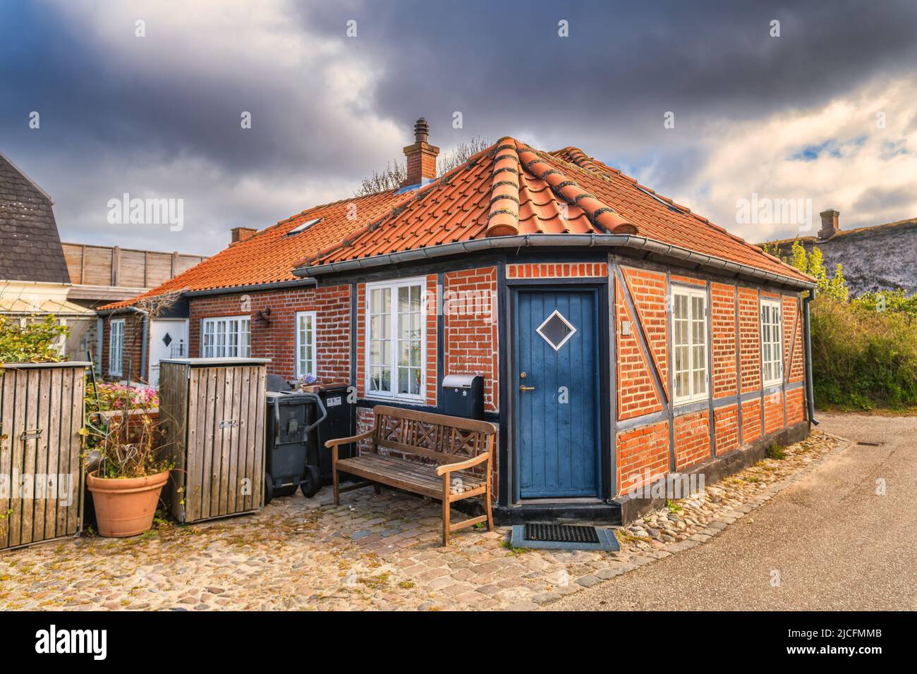 Traditional house home in Sonderho at the island Fano in the wadden sea