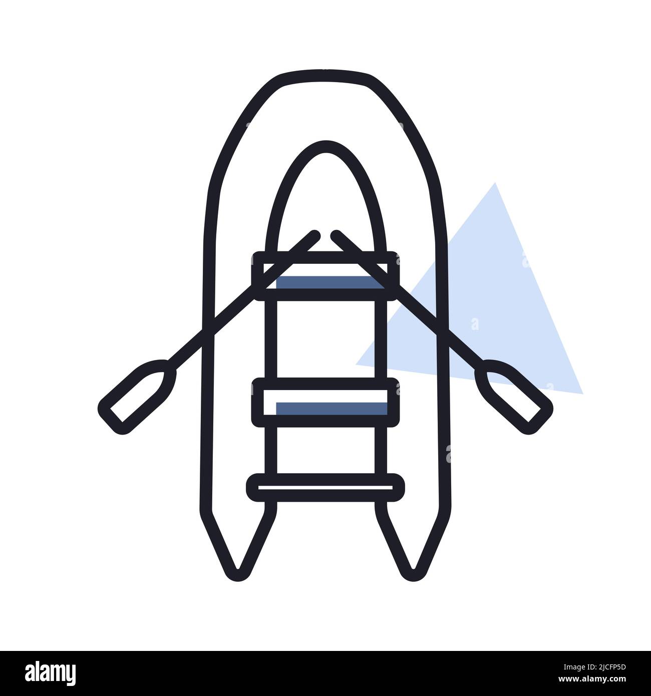 Inflatable rubber boat vector isolated icon. Graph symbol for travel ...