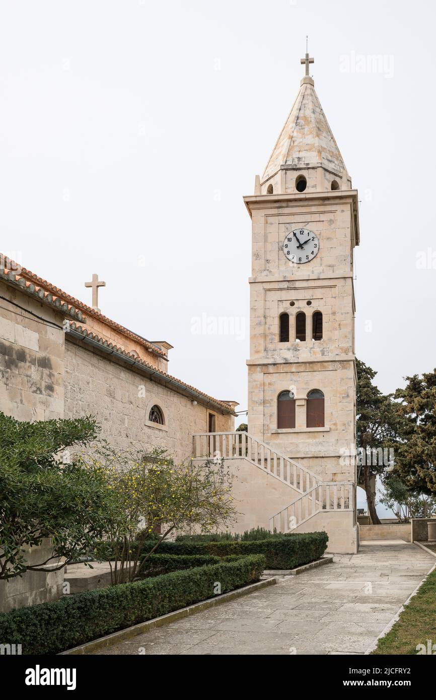Parish Church of St. George, Primosten, Sibenik-Knin County, Dalmatia, Croatia, Europe Stock Photo