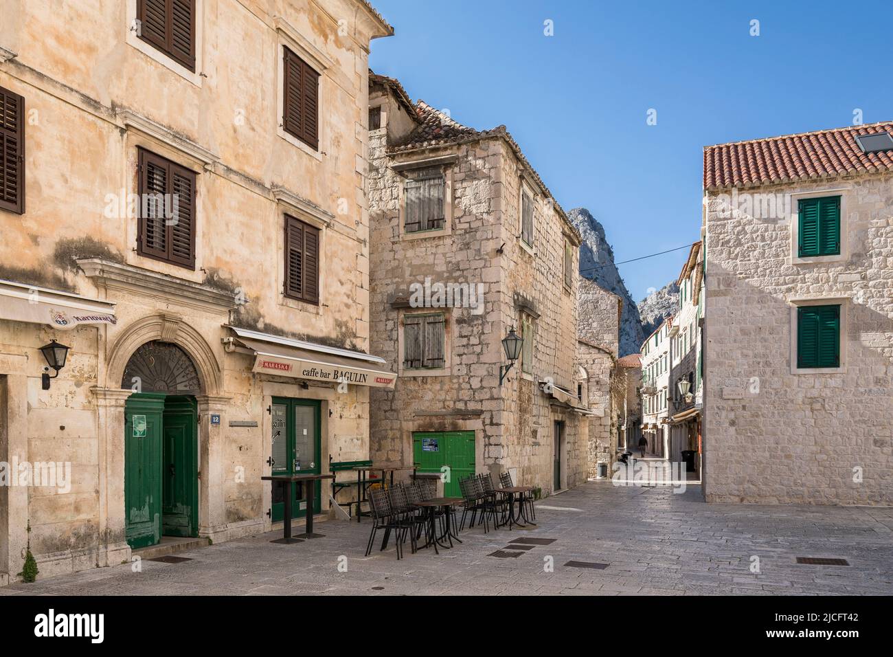 Old Town of Omis, Split-Dalmatia County, Dalmatia, Croatia, Europe Stock Photo