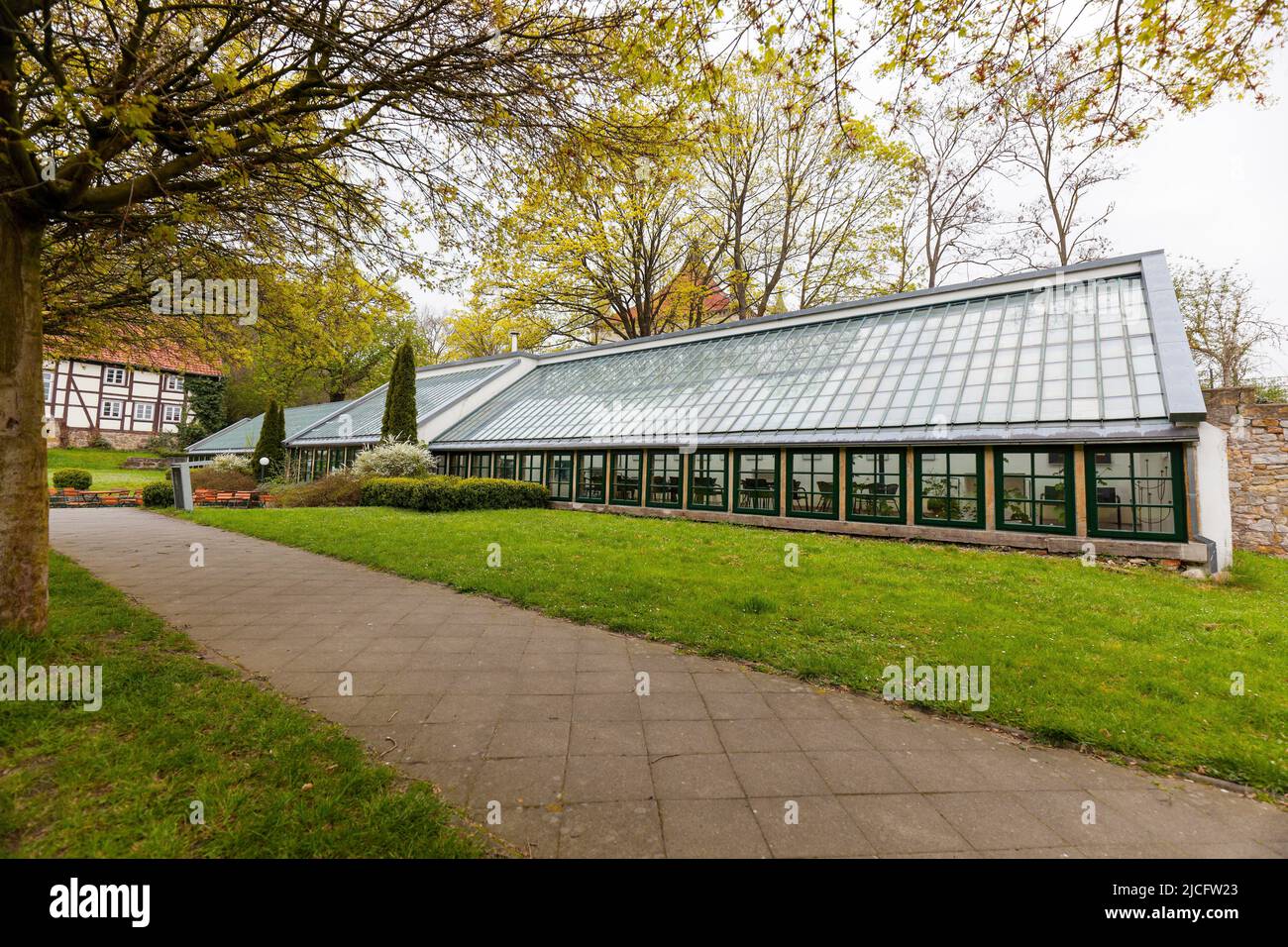 The Glass House, Culture and Event Center, Derneburg, Lower Saxony, Germany Stock Photo