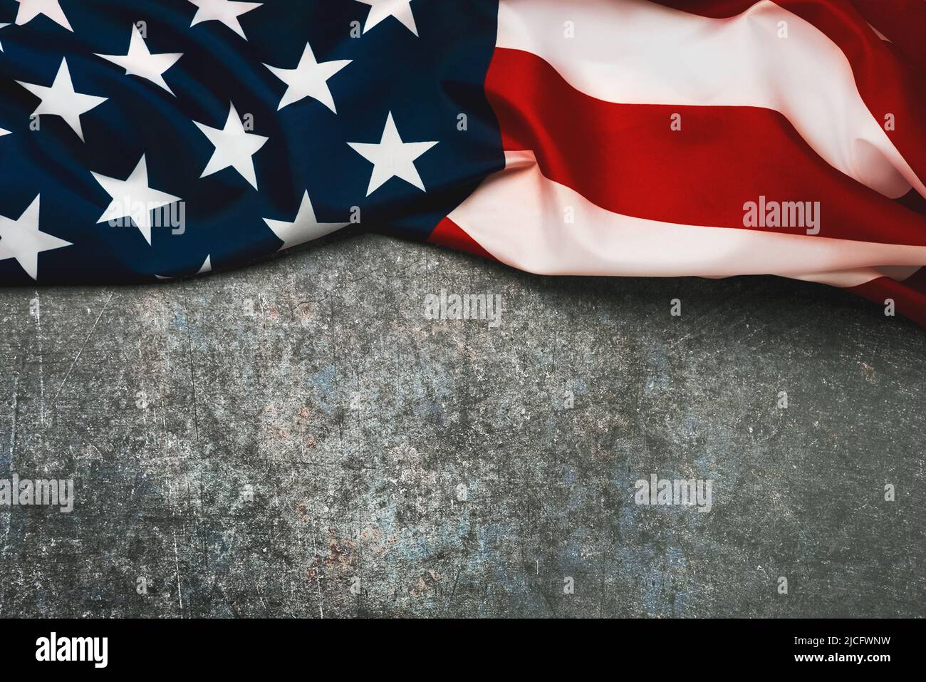 Happy Independence day July 4th. American flag with space for text over grunge background. Celebrating Independence day concept Stock Photo