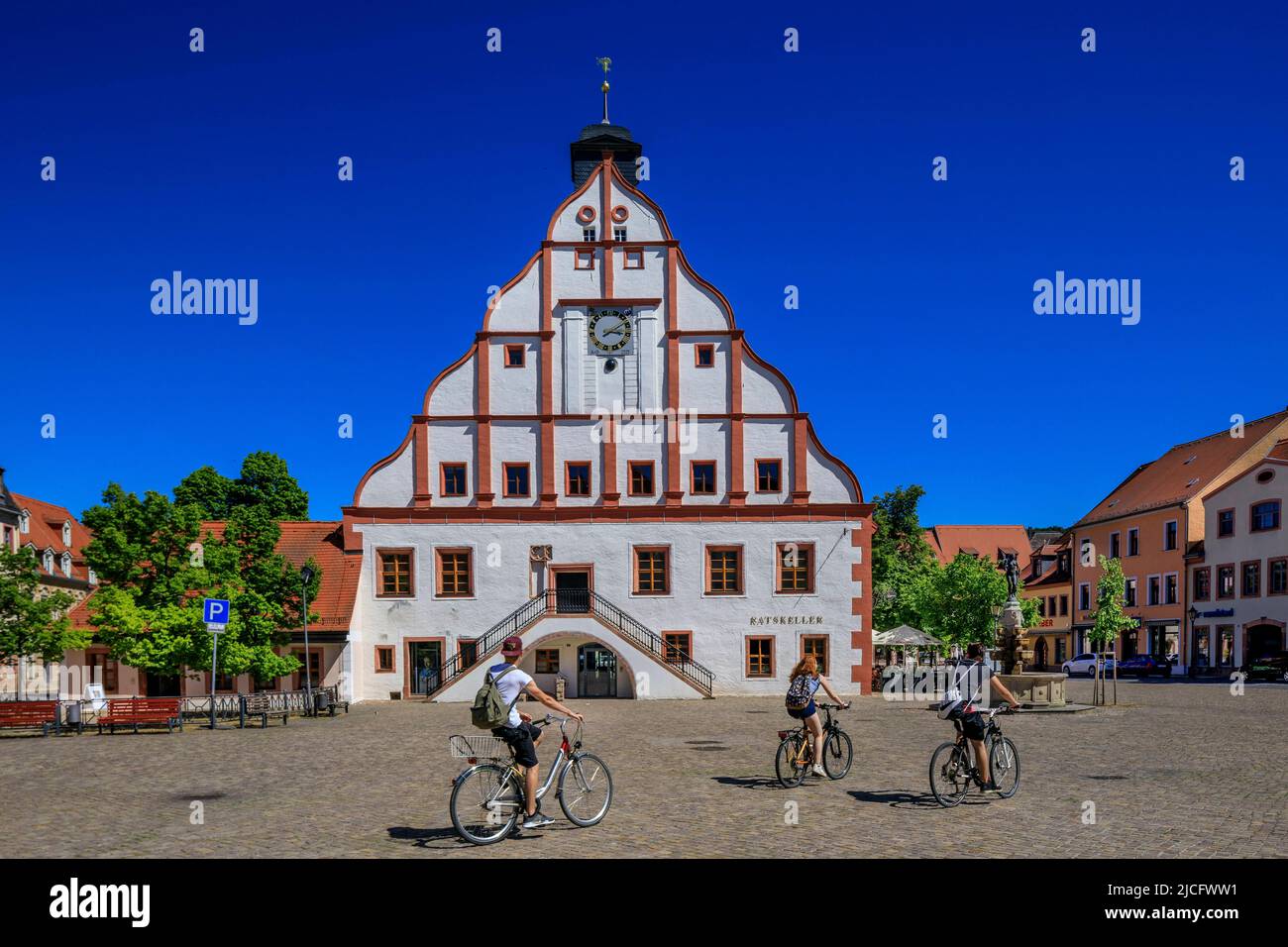 Renaissance town hall Grimma Stock Photo