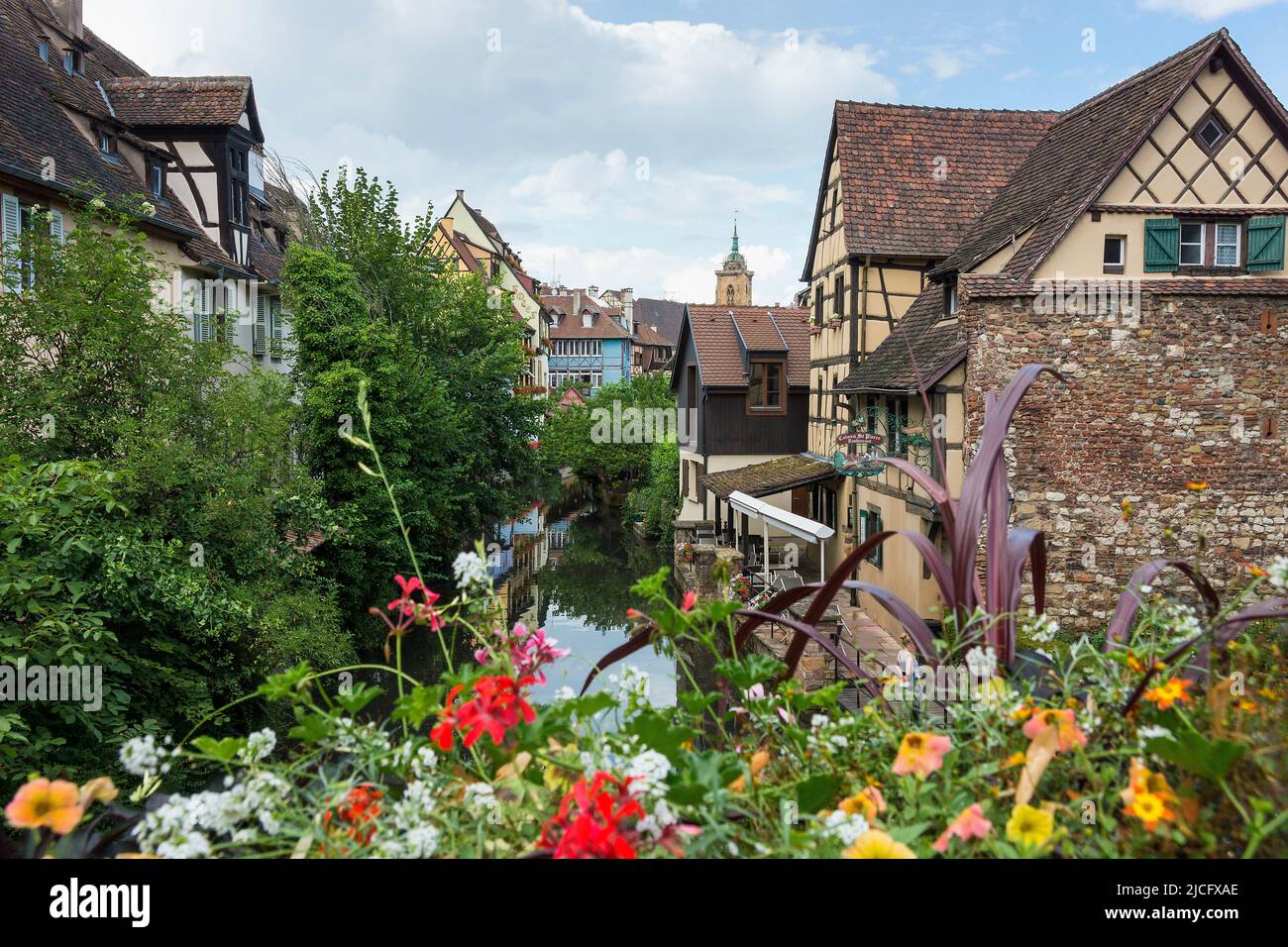 France Alsace Colmar Old Town Little Venice Flower Decoration france-alsace-colmar-old-town-little-venice-flower-decoration