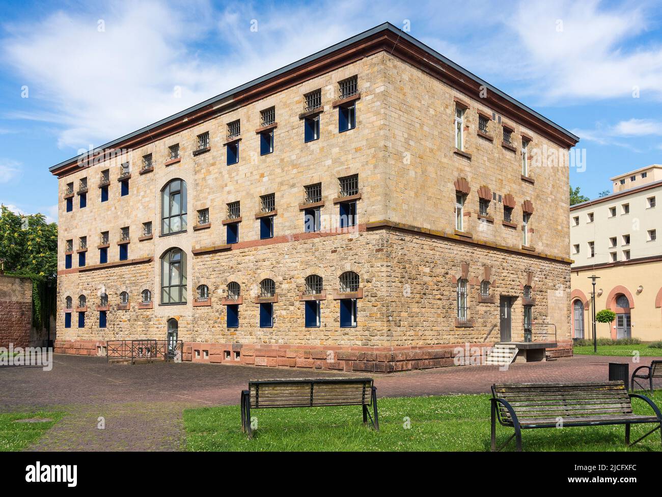 Germany, Rhineland-Palatinate, Germersheim, former military prison, detention building Stock Photo