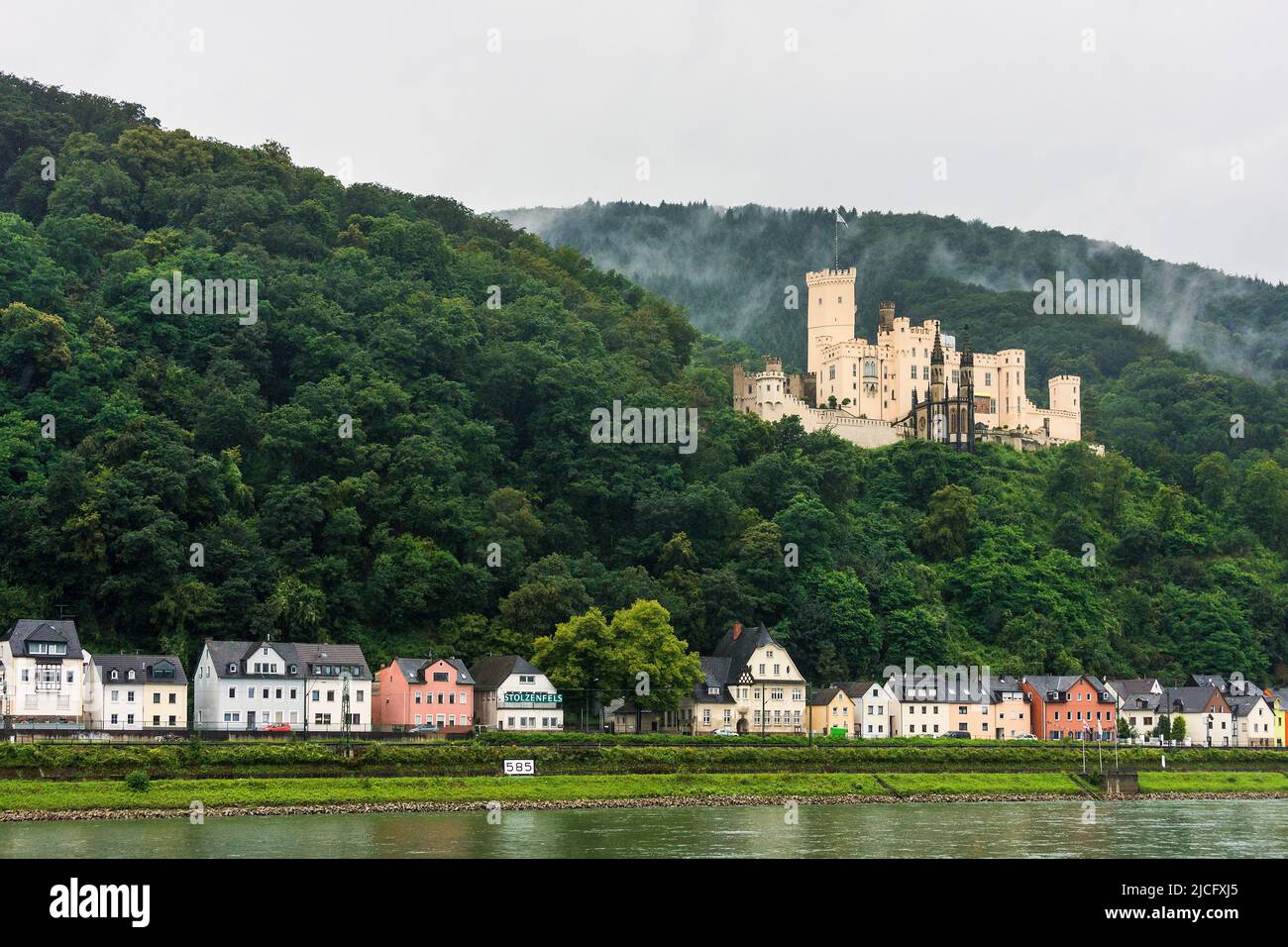 Rhine kilometer 585 hi-res stock photography and images - Alamy