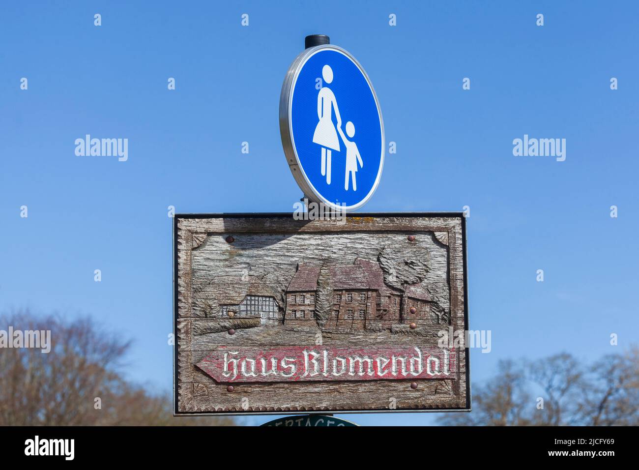 Sign to Blomendal in Bremen-Blumenthal, Bremen, Germany, Europe Stock Photo