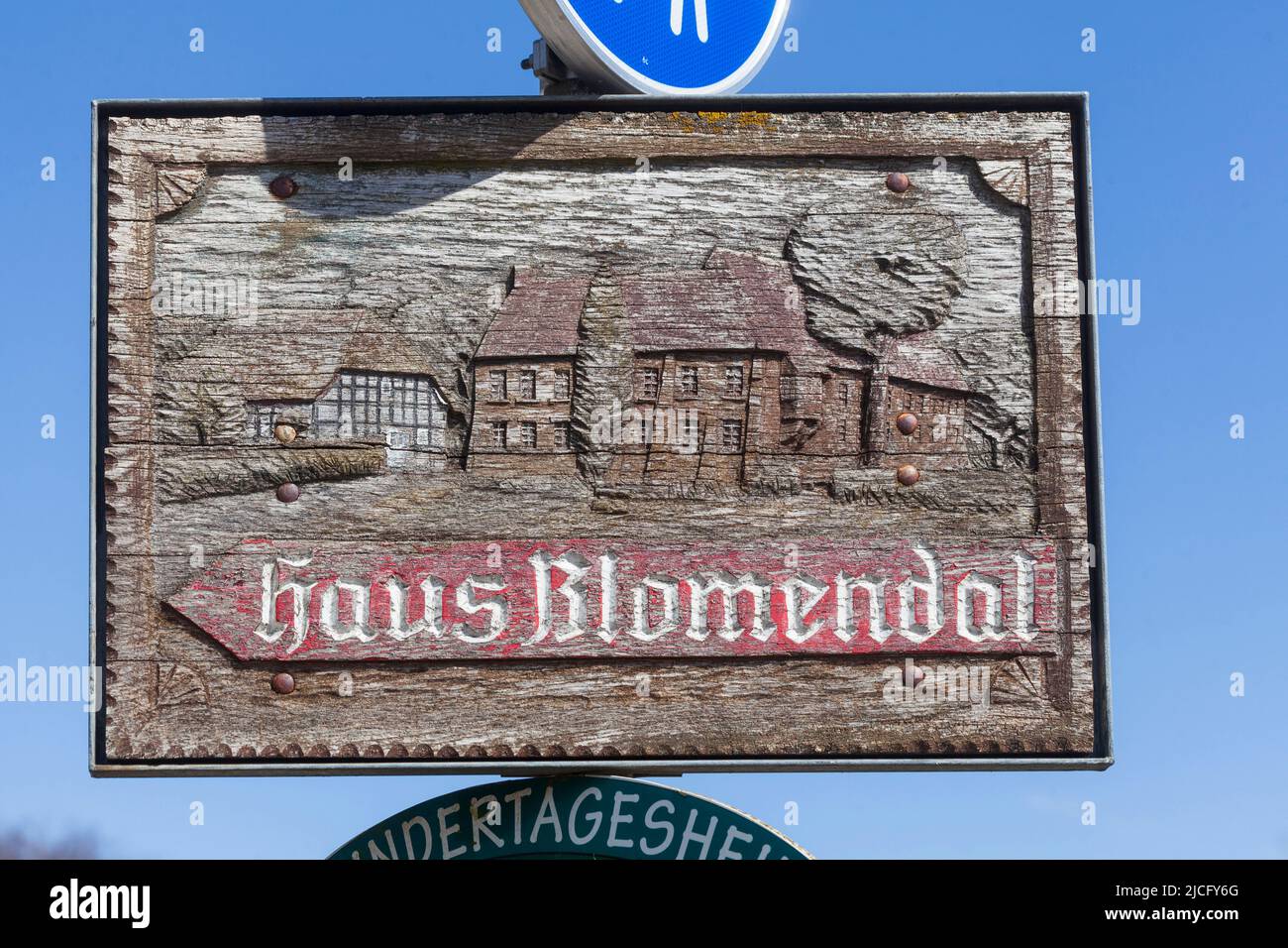 Sign to Blomendal in Bremen-Blumenthal, Bremen, Germany, Europe Stock Photo