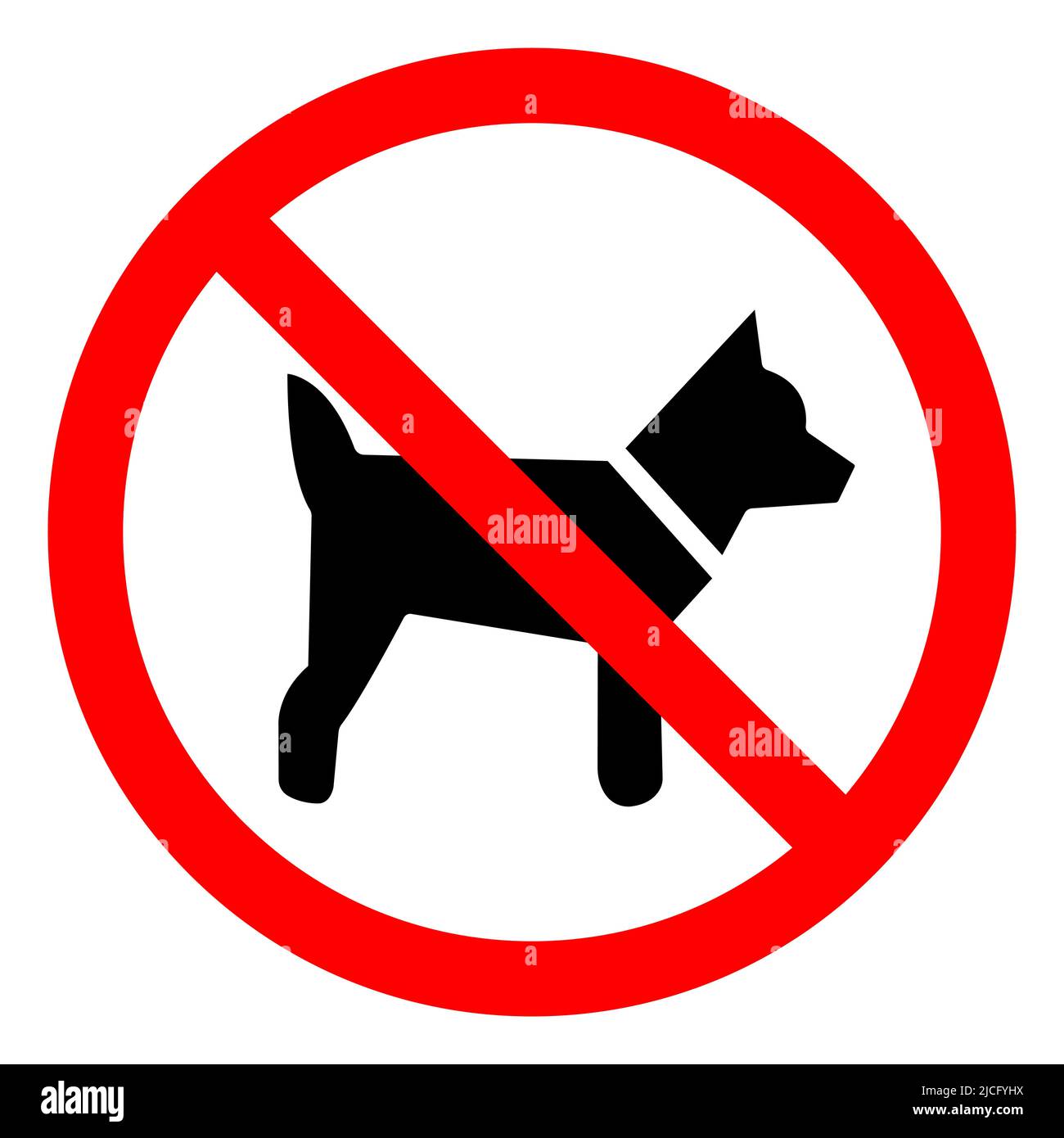 No Dogs Symbol Stock Vector