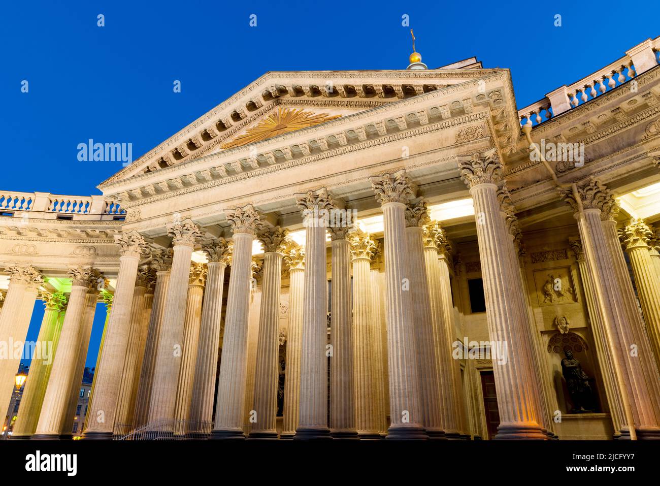Facade of Kazan Cathedral, Saint Petersburg, Russia Stock Photo