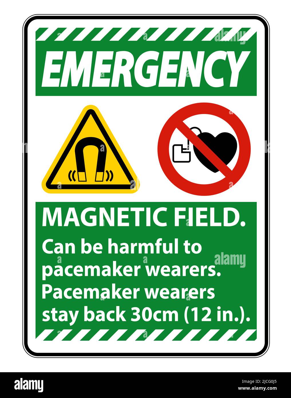Emergency field can be harmful to pacemaker wearers.pacemaker wearers.stay back 30cm