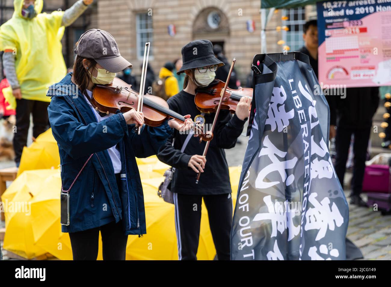 Edinburgh, Scotland, 12/06/2022, Hong Kongers in Edinburgh commemorate ...