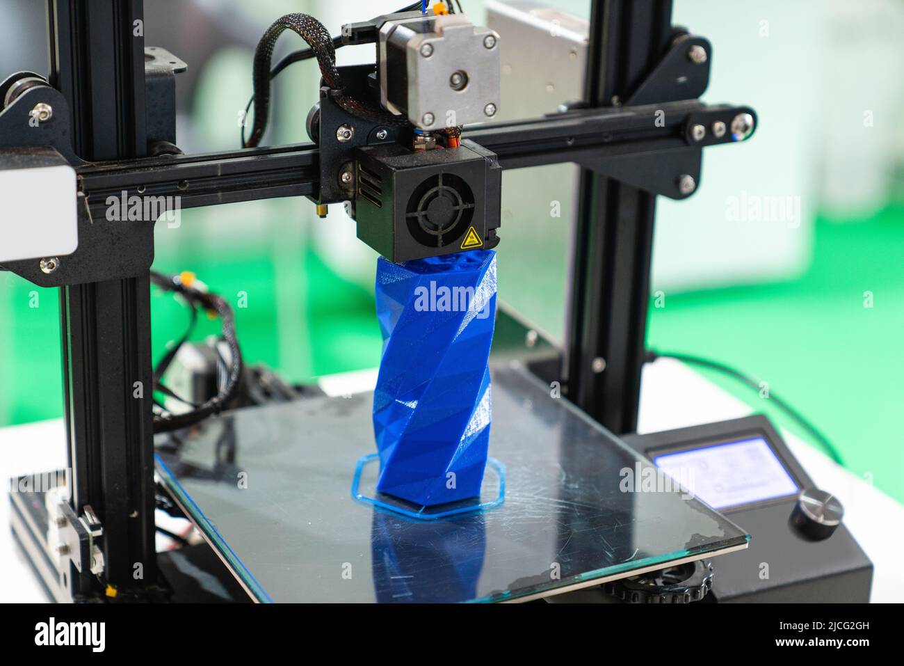 A 3d printer in the laboratory prints a structure from a polymer Stock Photo