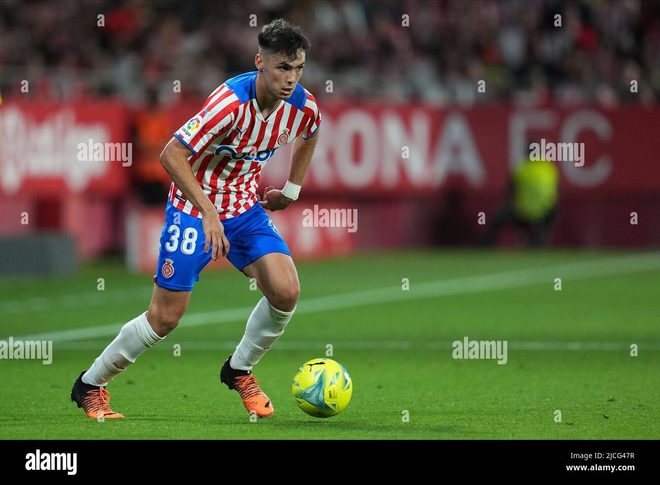 Girona, Spain. June 11, 2022, Arnau Martinez of Girona FC during the La ...