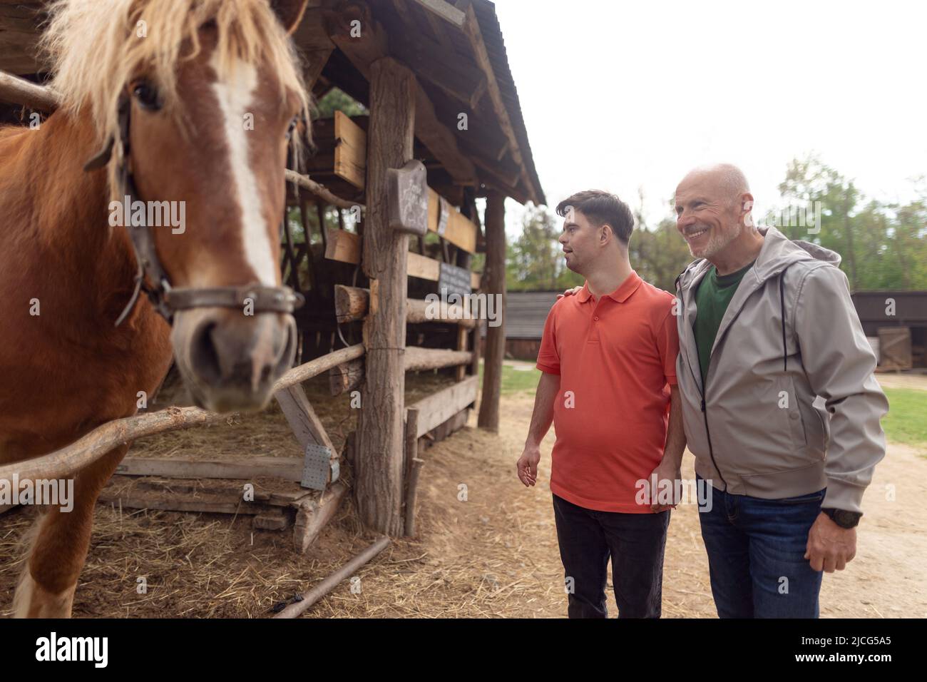 Man father son ranch hi-res stock photography and images - Alamy