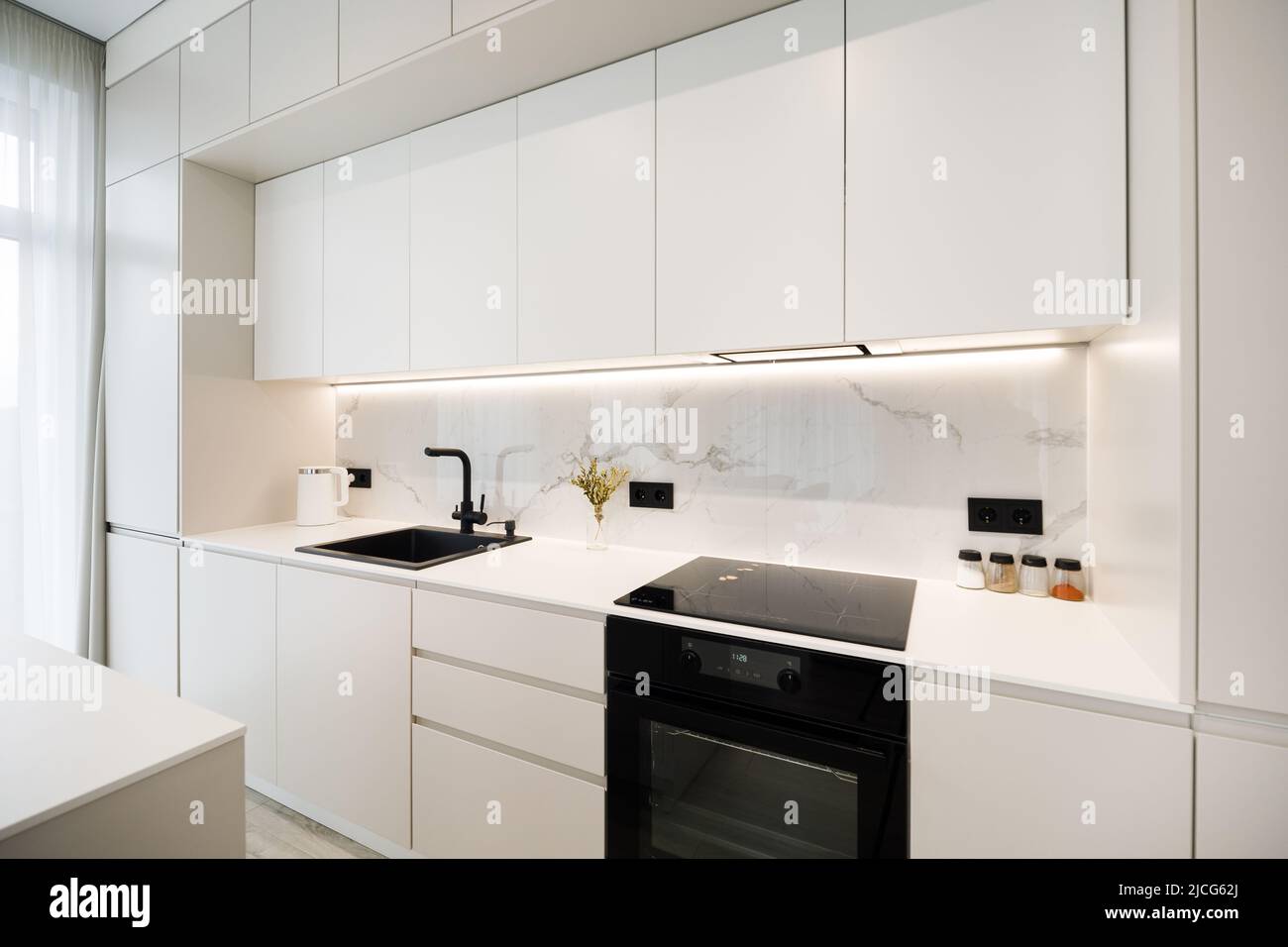 Kitchen in a private apartment Stock Photo - Alamy