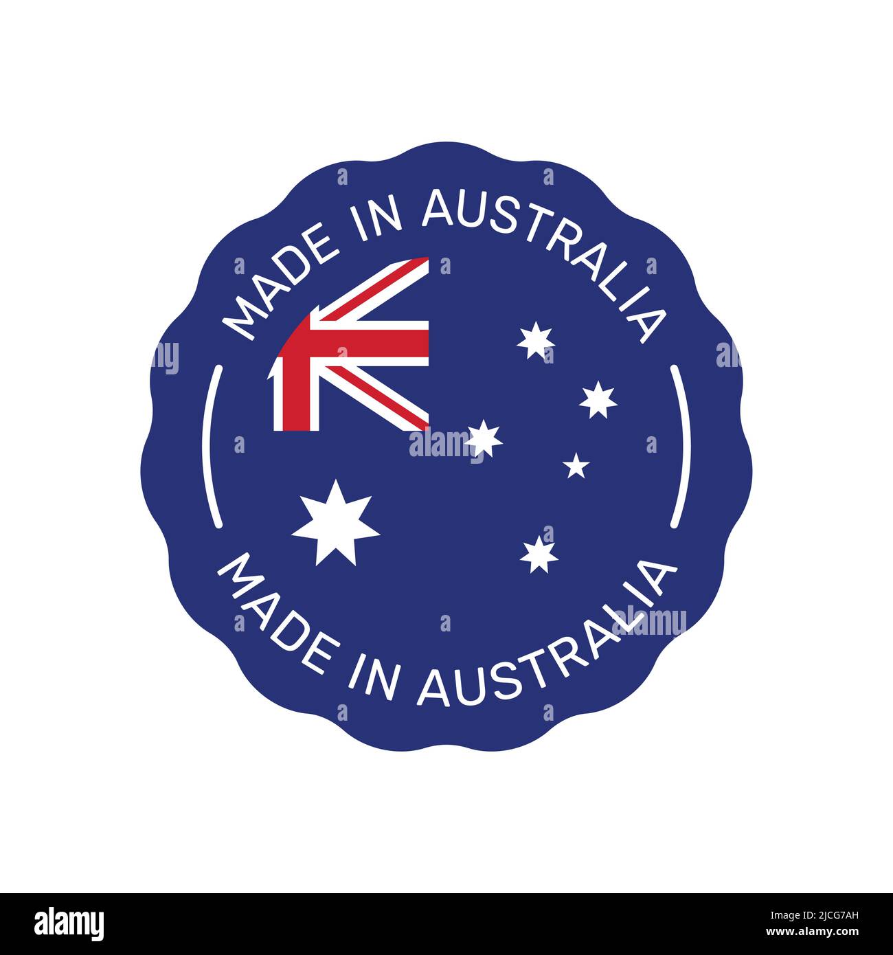Made in Australia colorful vector badge. Label sticker with Australian