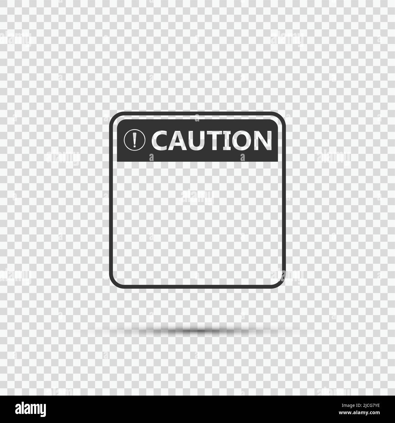 symbol yellow caution sign icon,Exclamation mark ,Warning Dangerous icon on transparent background,vector illustration Stock Vector