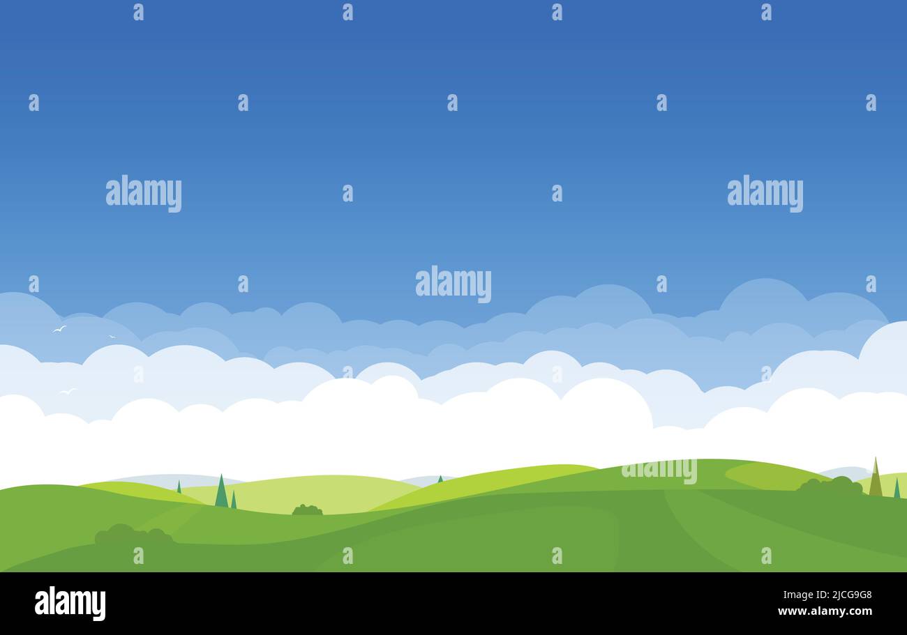 Mountains and clouds Stock Vector