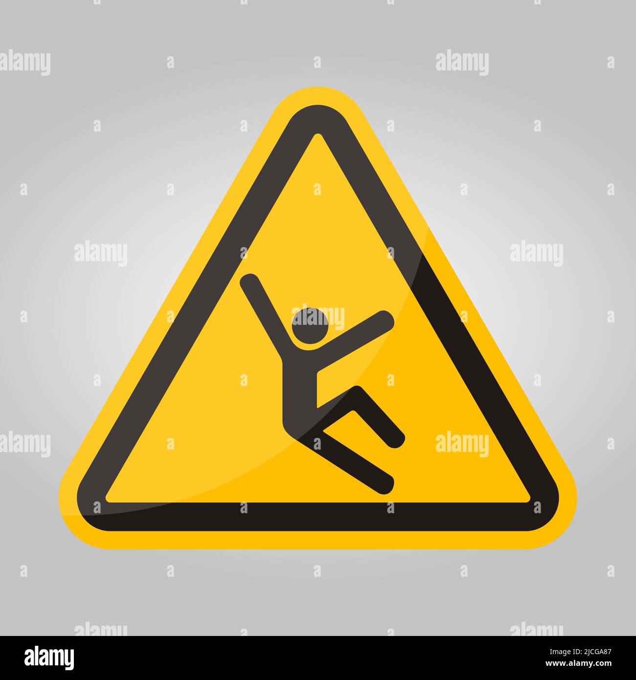 Climb Hazard Symbol Sign Isolate On White Background,Vector ...