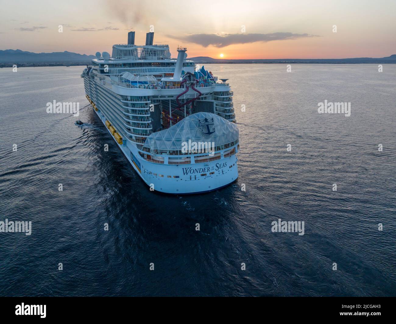 Wonder of the Seas cruise ship by Royal Caribbean,. The biggest cruise ...