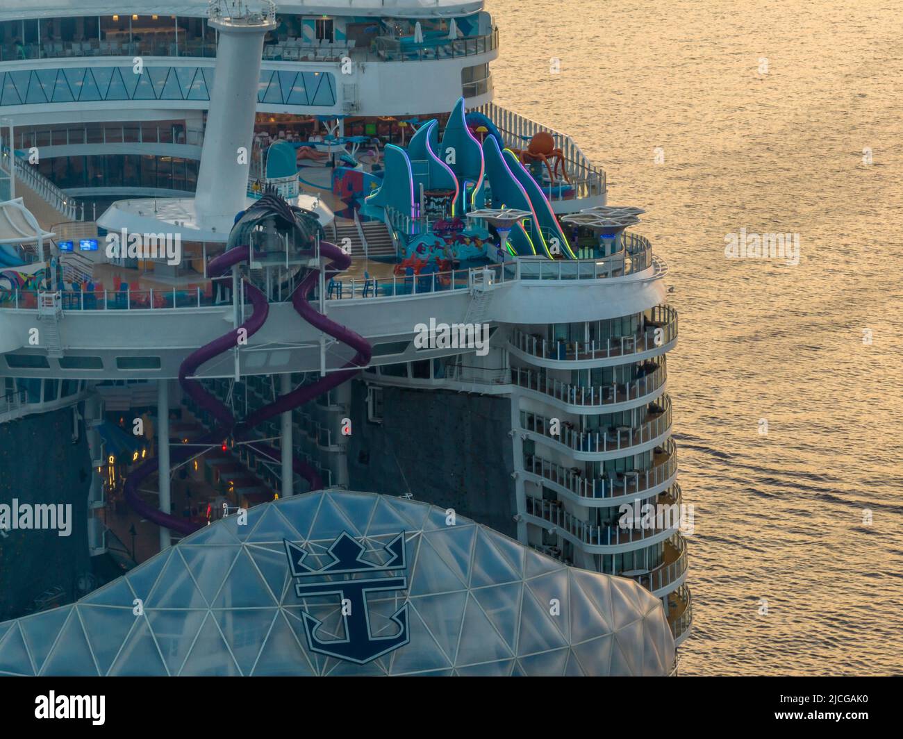 Wonder of the Seas cruise ship by Royal Caribbean,. The biggest cruise ...