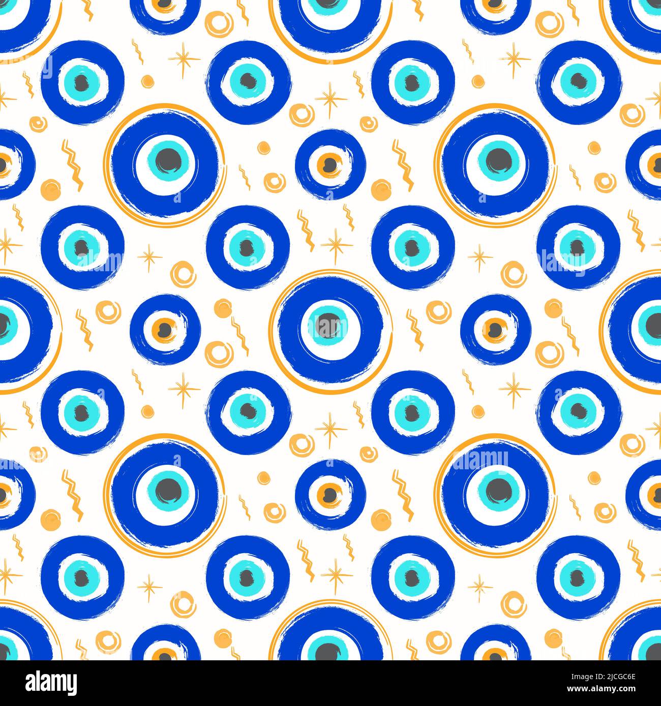 Evil eye seamless pattern. Symbol of protection in Turkey and