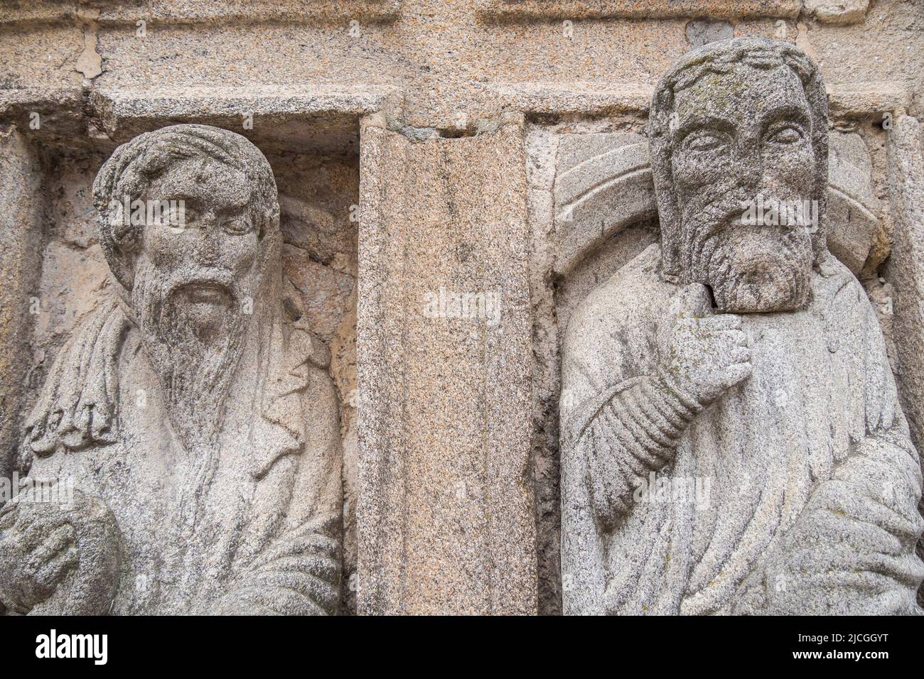 Saint Door detail of the Santiago de Compostela Cathedral in Quintana