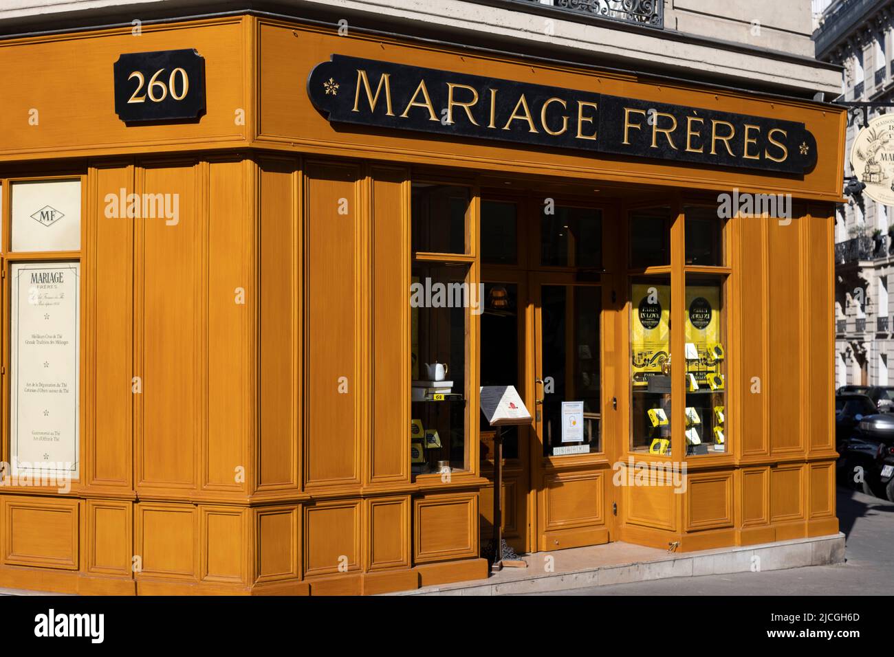 Mariage Freres tea room and shop, Paris, France Stock Photo