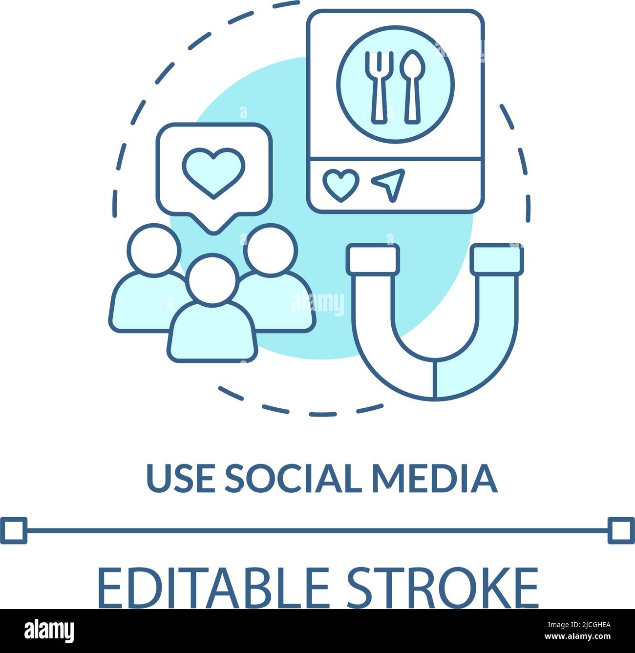 Use social media turquoise concept icon Stock Vector Image & Art - Alamy